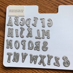 Alphabet Metal Dies